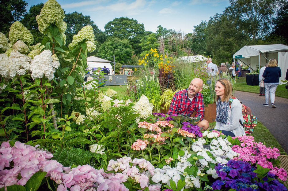 Mother and daughter at an RHS Flower Show Mother and daughter at an RHS Flower Show